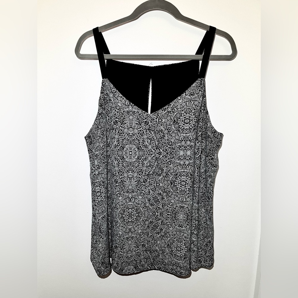 EUC US 14 Michel Studio Reversible Black and White Camisole
